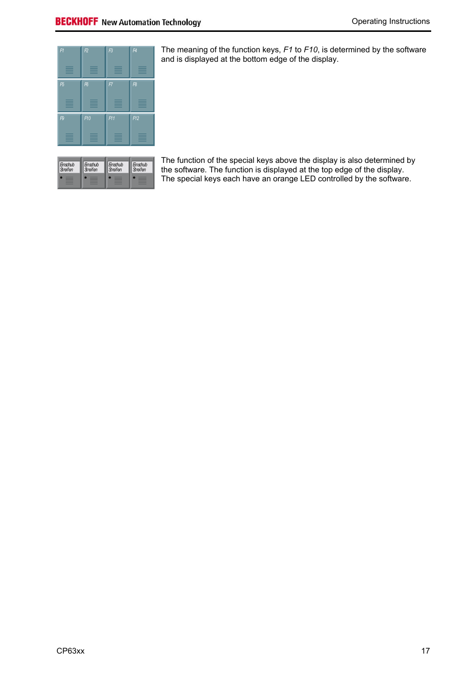 Operating instructions | BECKHOFF CP63xx User Manual | Page 19 / 27