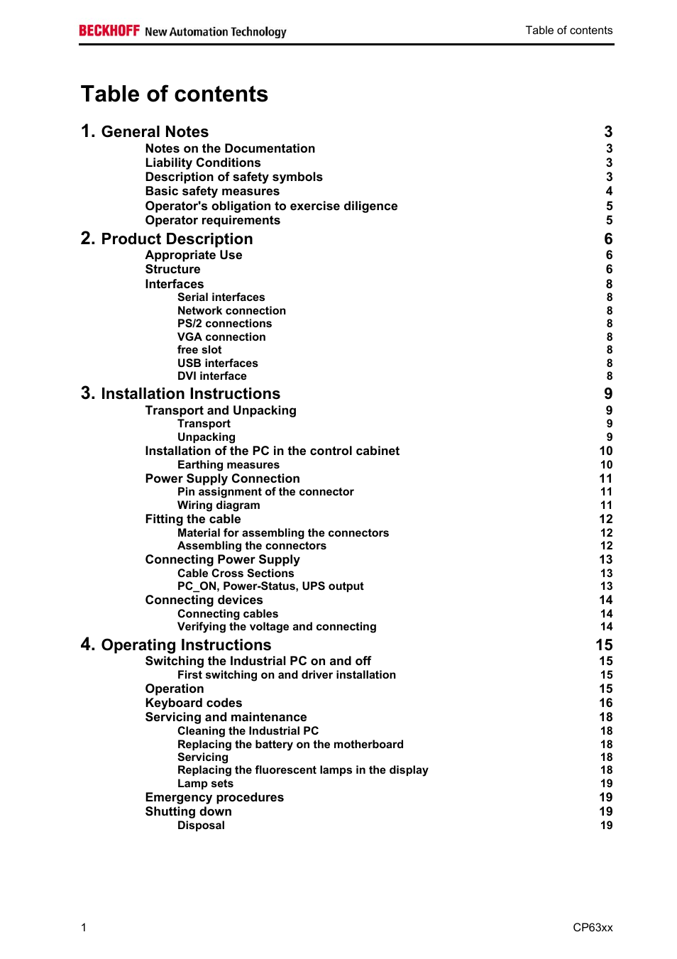 BECKHOFF CP63xx User Manual | Page 3 / 27