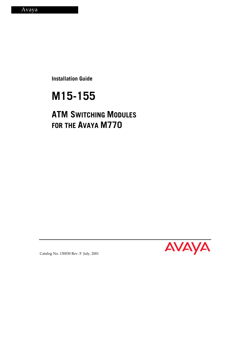 Avaya M15-155 User Manual | 14 pages