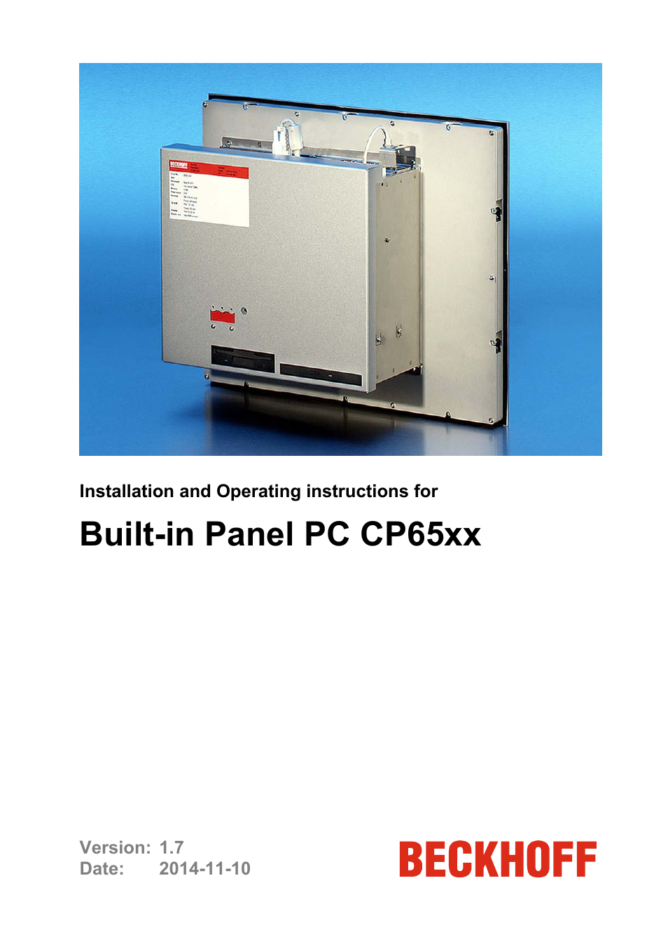 BECKHOFF CP65xx User Manual | 27 pages