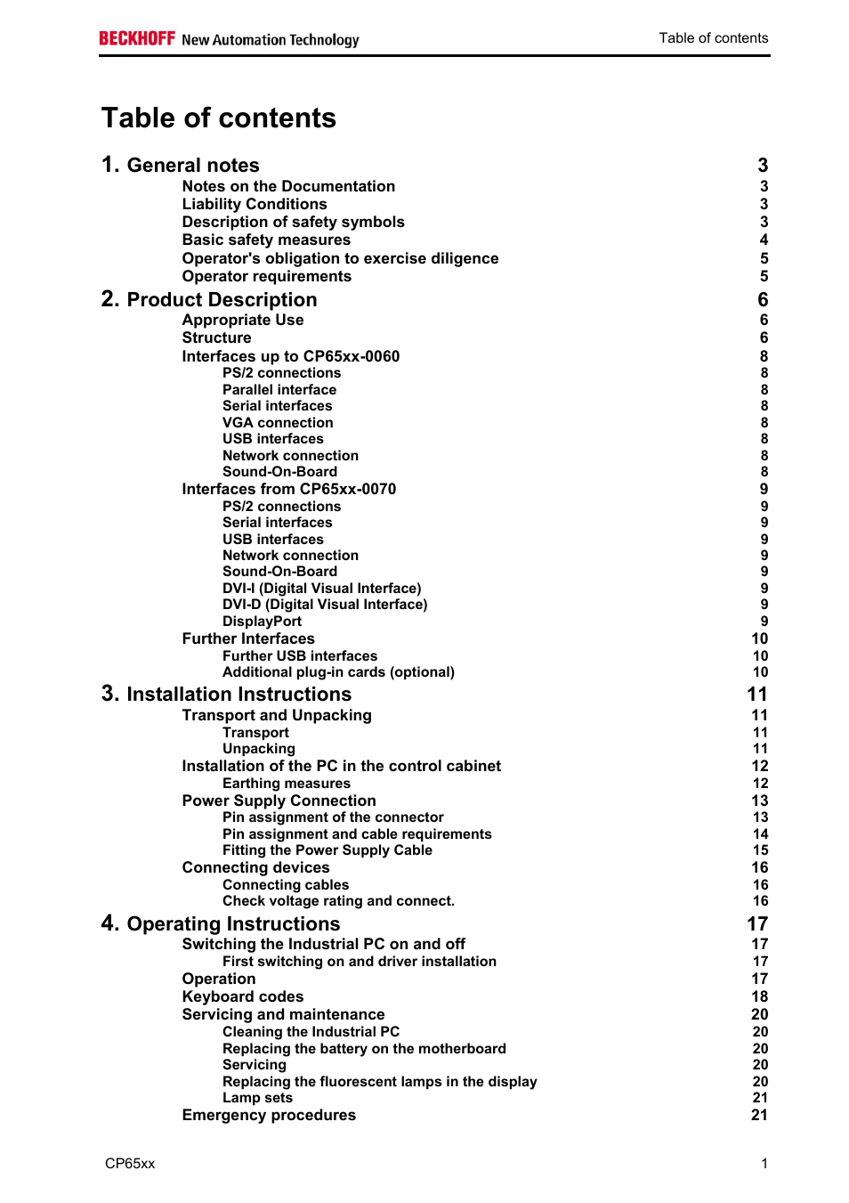 BECKHOFF CP65xx User Manual | Page 3 / 27