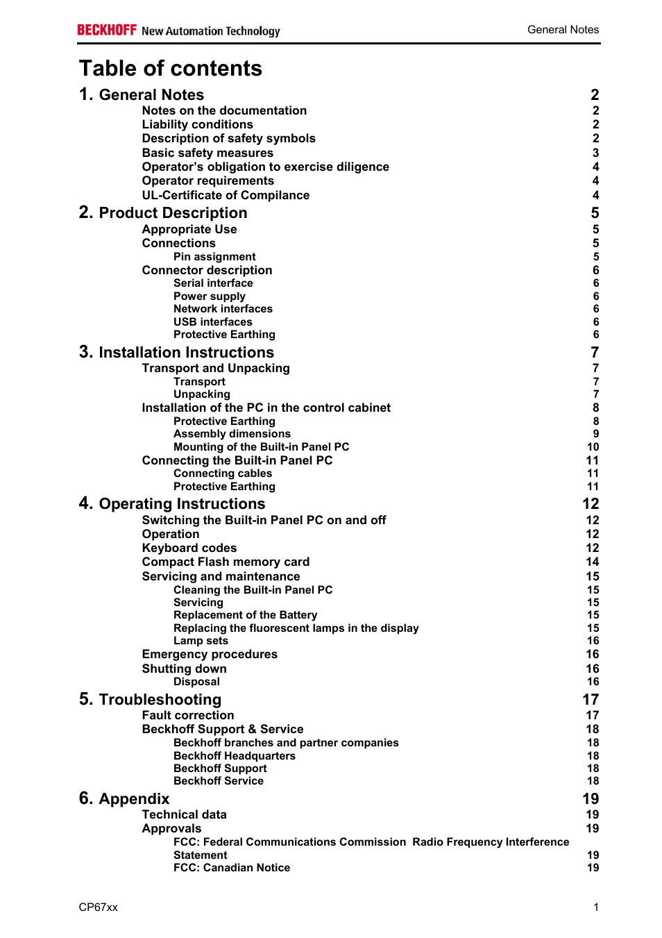 BECKHOFF CP67xx User Manual | Page 3 / 21