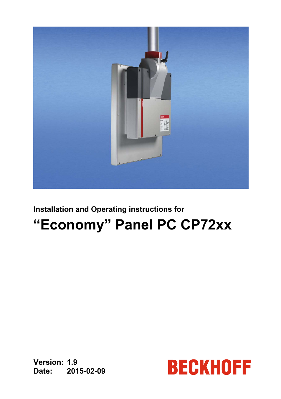 BECKHOFF CP72xx User Manual | 37 pages