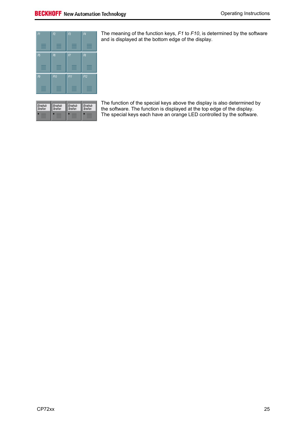 Operating instructions | BECKHOFF CP72xx User Manual | Page 27 / 37