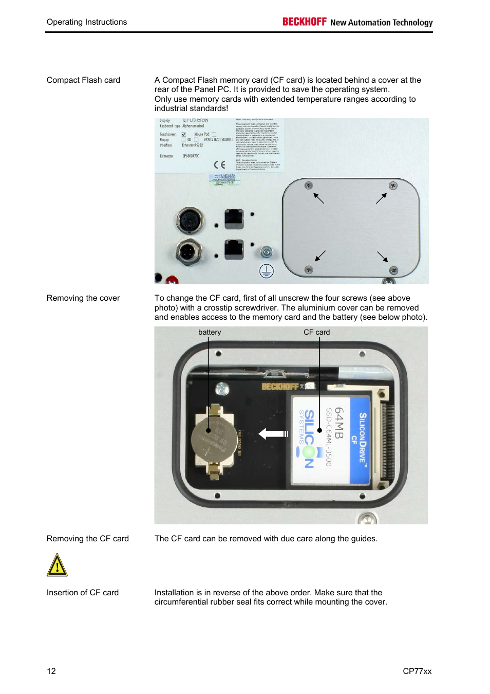 BECKHOFF CP77xx User Manual | Page 14 / 19