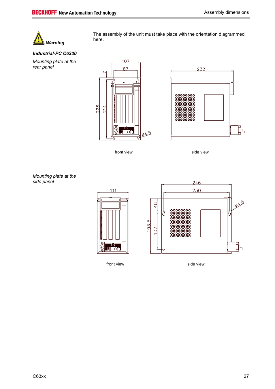 BECKHOFF C63xx-0030 User Manual | Page 29 / 34