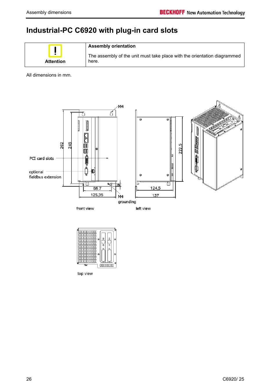 Industrial-pc c6920 with plug-in card slots | BECKHOFF C6920 User Manual | Page 28 / 32