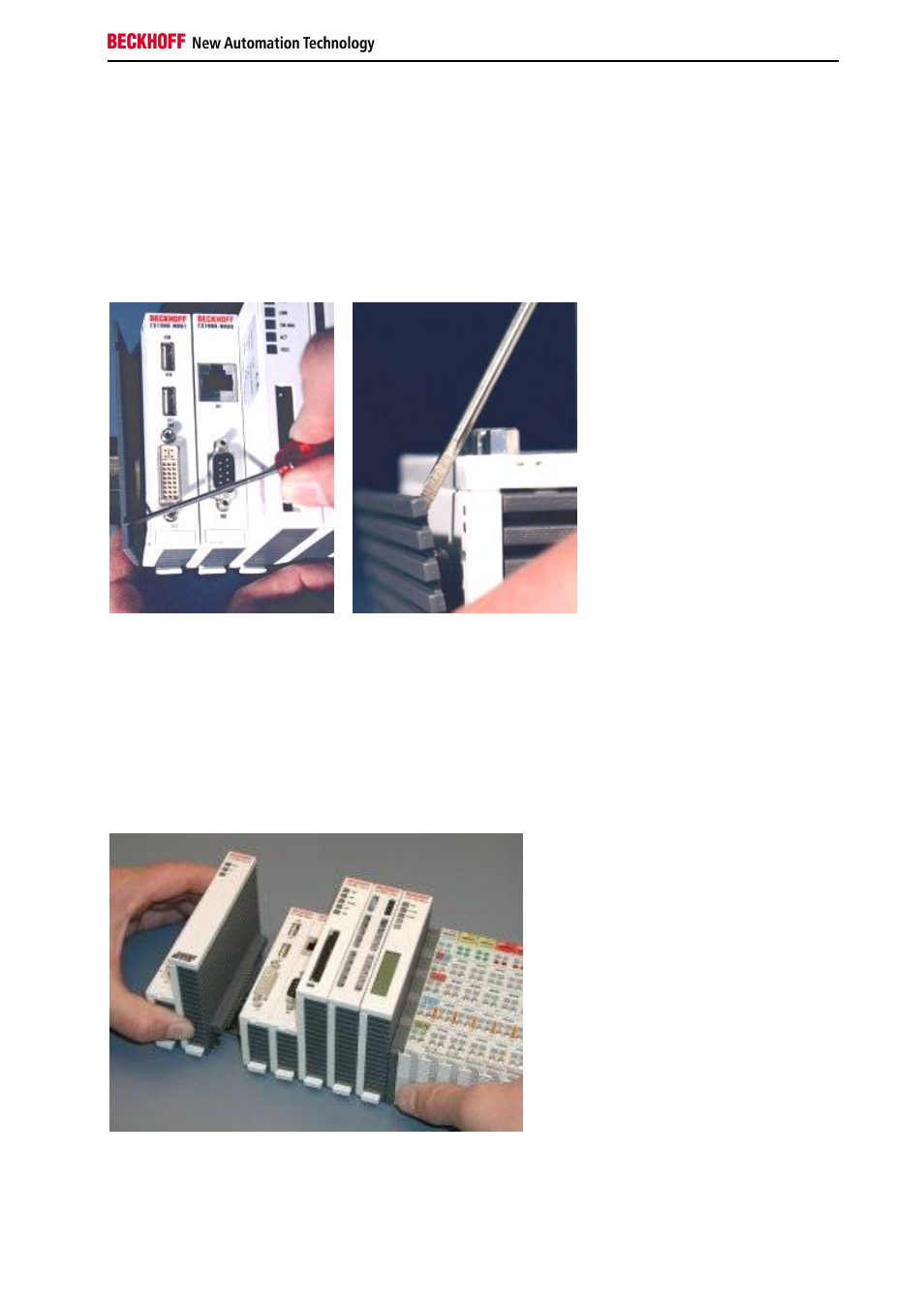 Mechanical mounting of the fieldbus modules | BECKHOFF CX1000 User Manual | Page 37 / 50