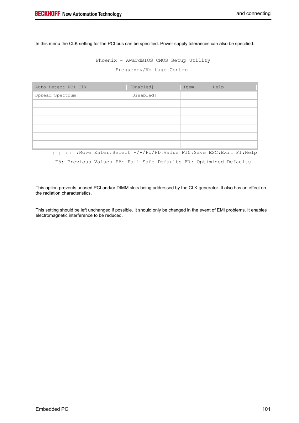 Frequency/voltage control | BECKHOFF CX1020 User Manual | Page 103 / 123