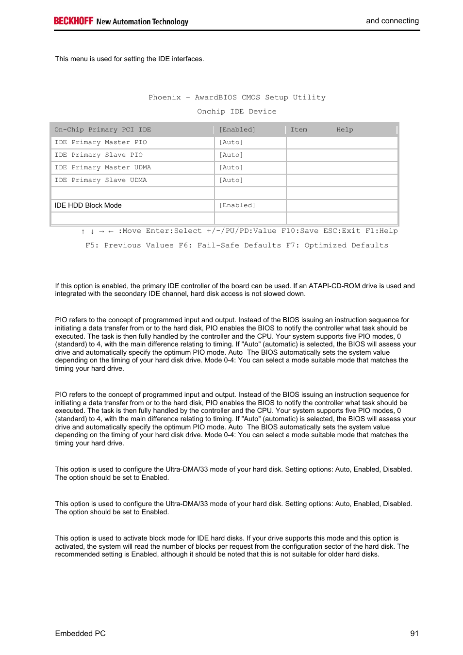 Onchip ide device | BECKHOFF CX1020 User Manual | Page 93 / 123