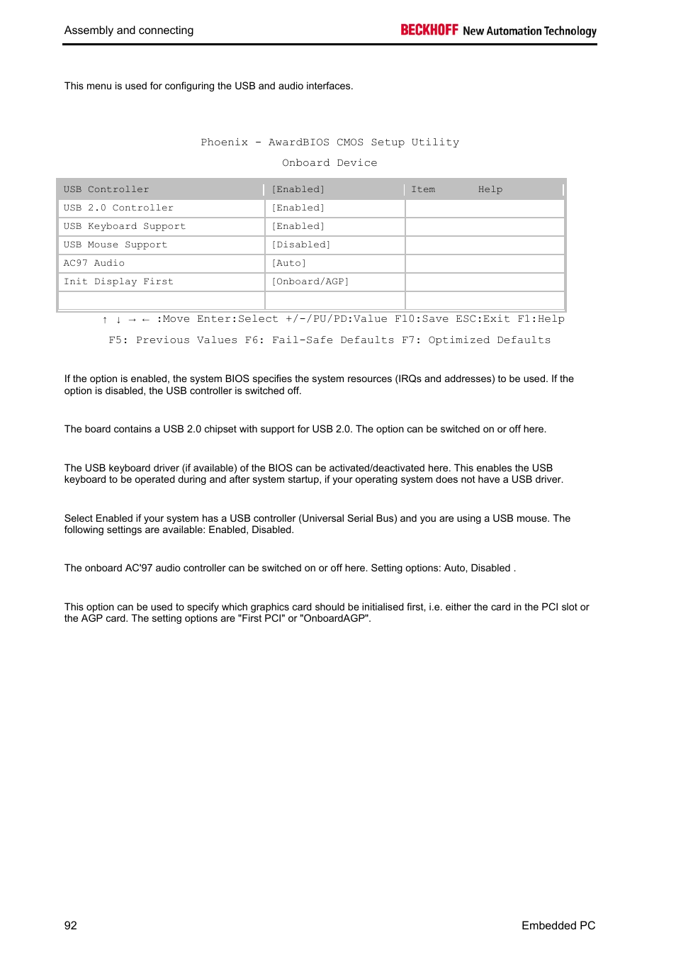 Onboard device | BECKHOFF CX1020 User Manual | Page 94 / 123