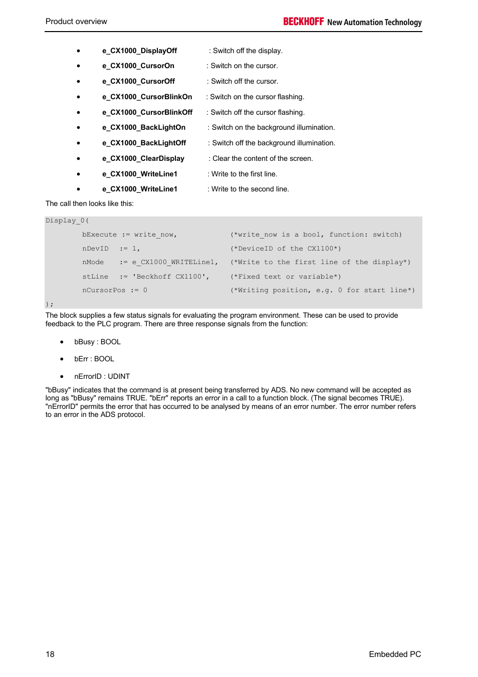 BECKHOFF CX1100-000x User Manual | Page 20 / 66