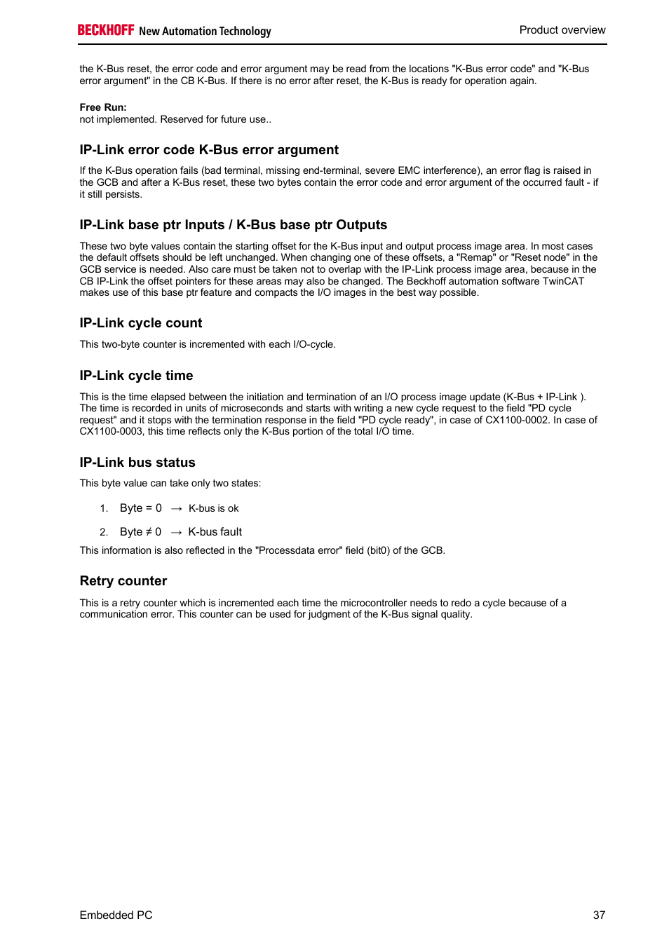 BECKHOFF CX1100-000x User Manual | Page 39 / 66