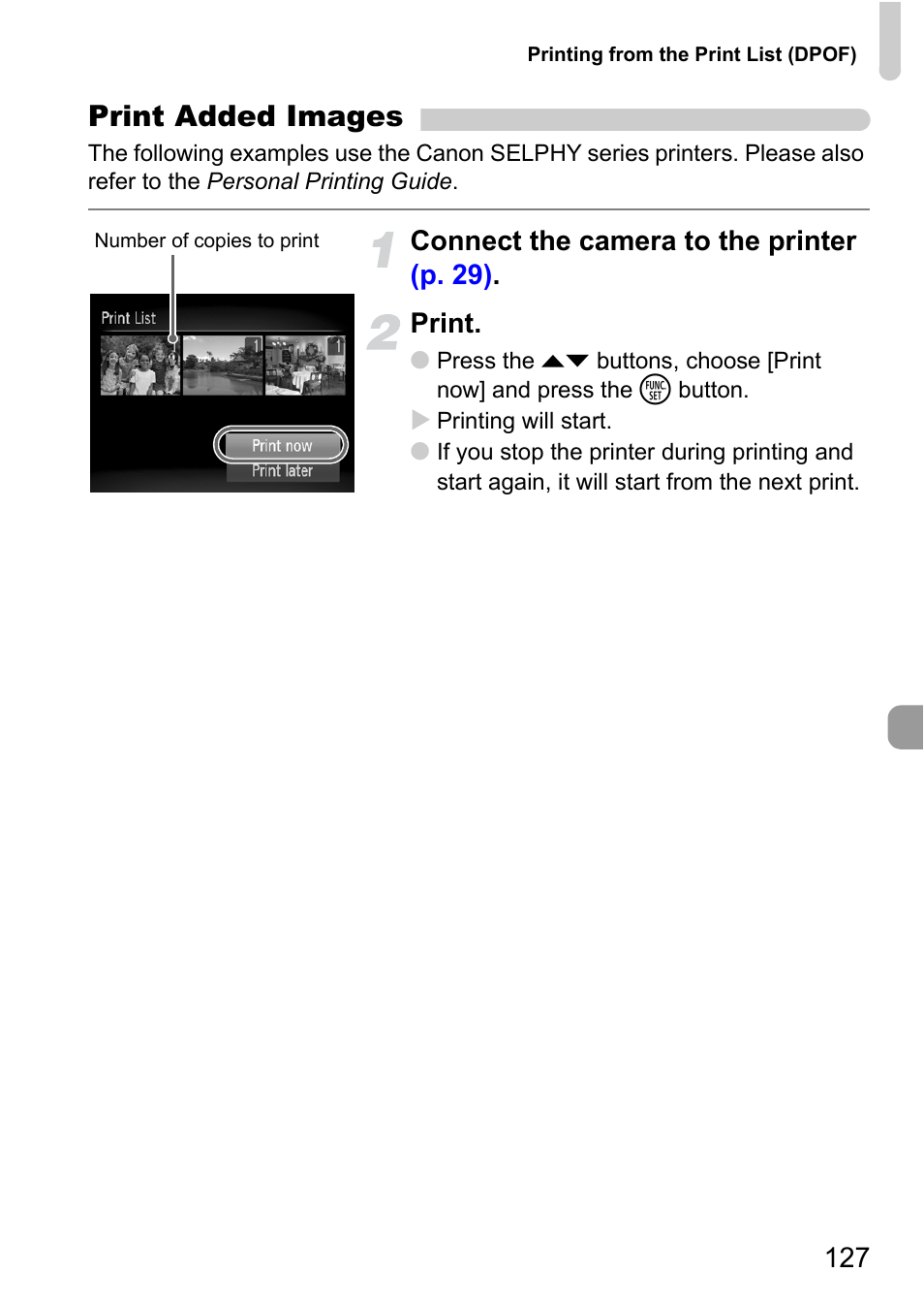 Print added images | Canon IXUS 120 IS User Manual | Page 127 / 161