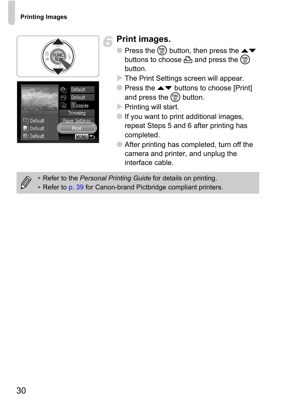 30 print images | Canon IXUS 120 IS User Manual | Page 30 / 161