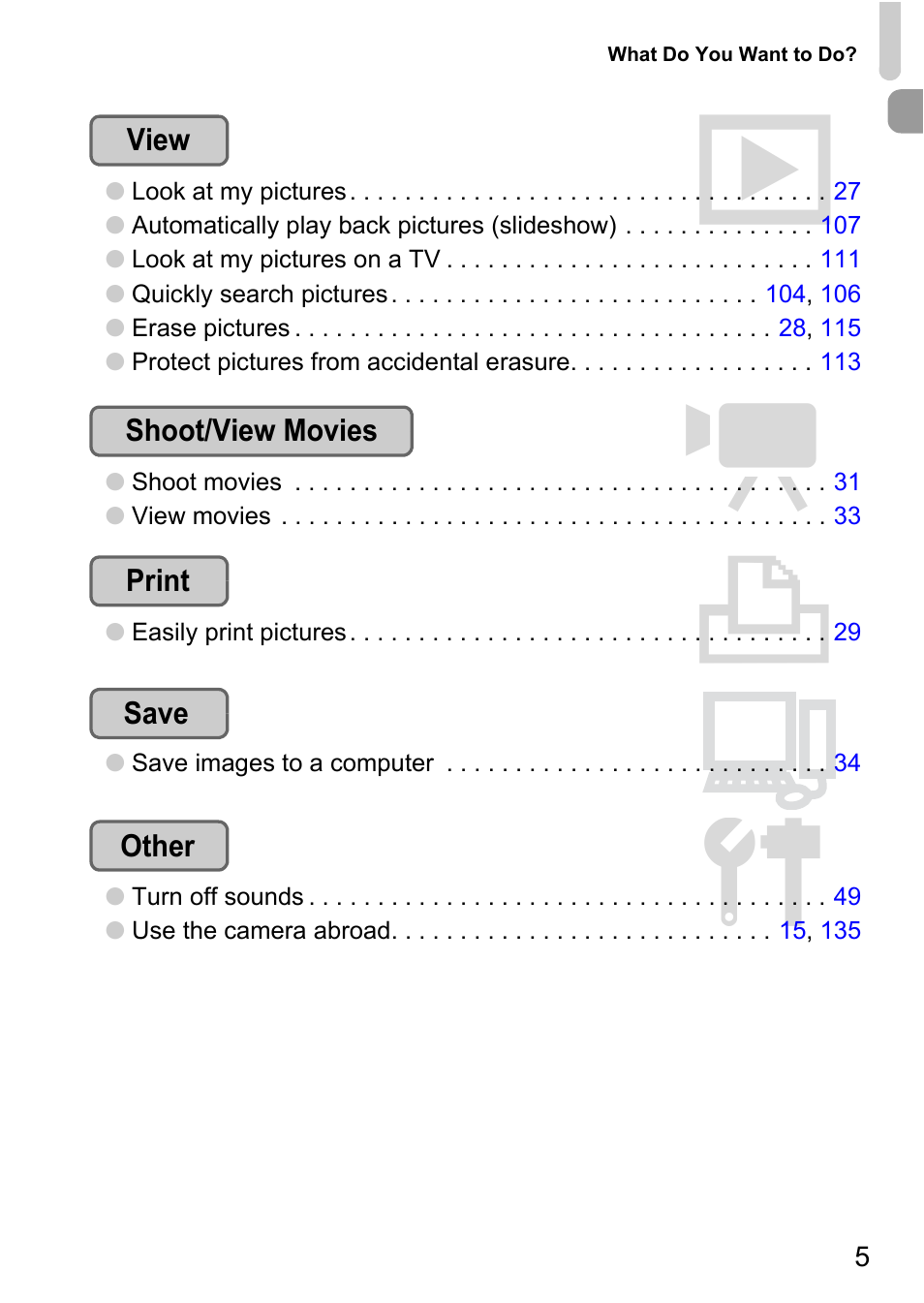 Canon IXUS 120 IS User Manual | Page 5 / 161