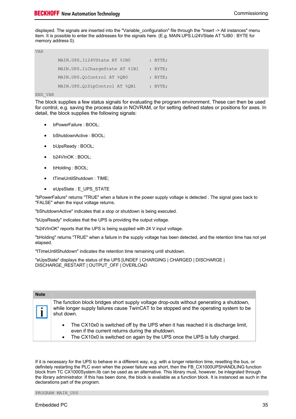 BECKHOFF CX1100-09xx UPS User Manual | Page 37 / 44