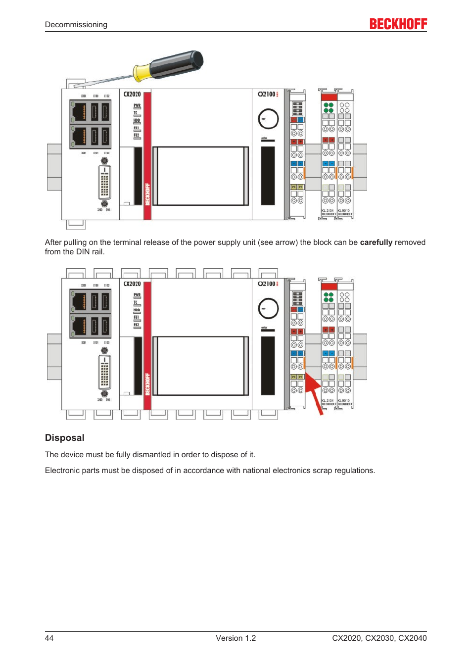 BECKHOFF CX2020 User Manual | Page 44 / 47