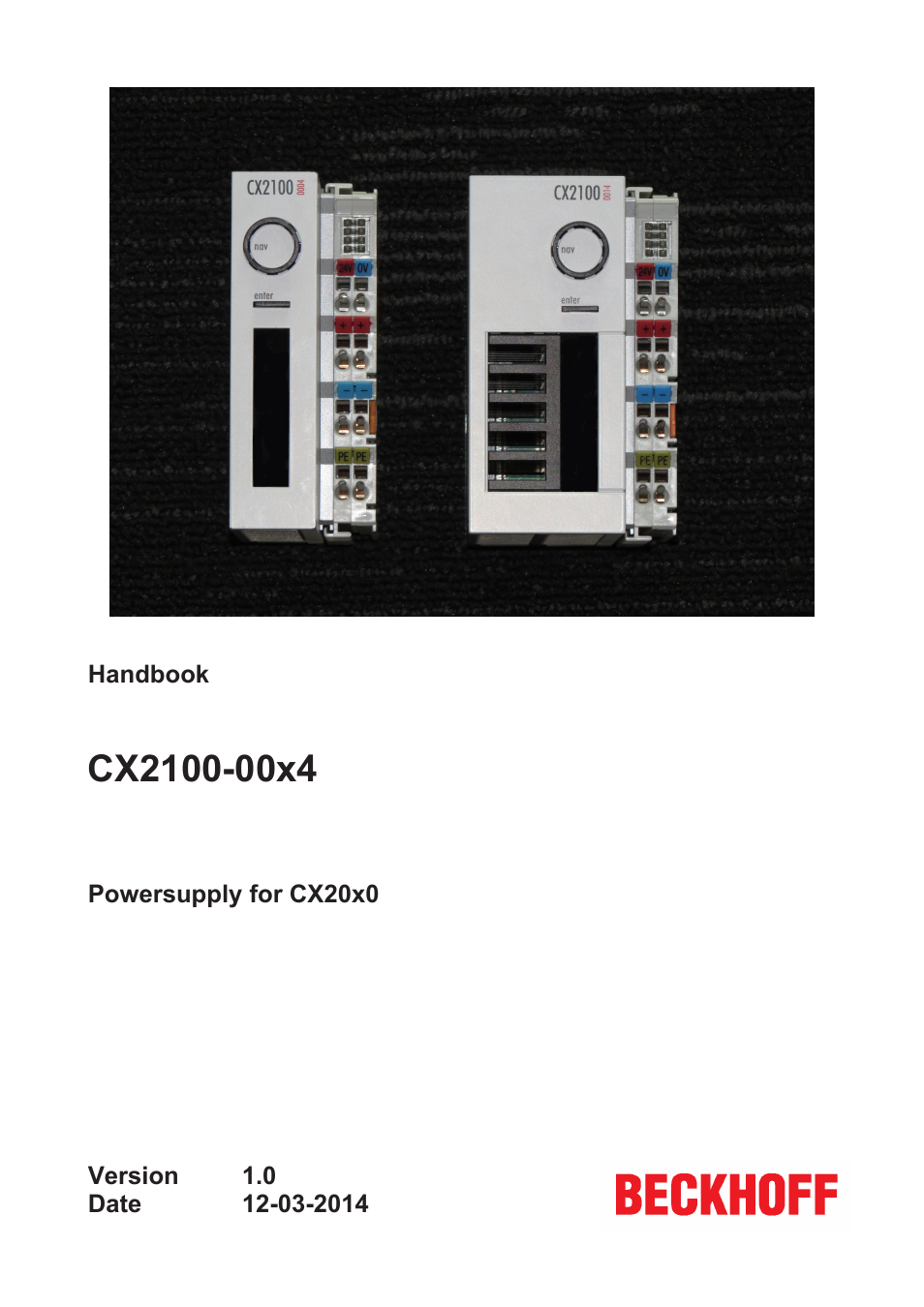 BECKHOFF CX2100­00x4 User Manual | 45 pages