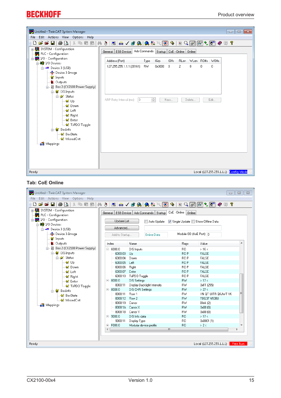 BECKHOFF CX2100­00x4 User Manual | Page 15 / 45