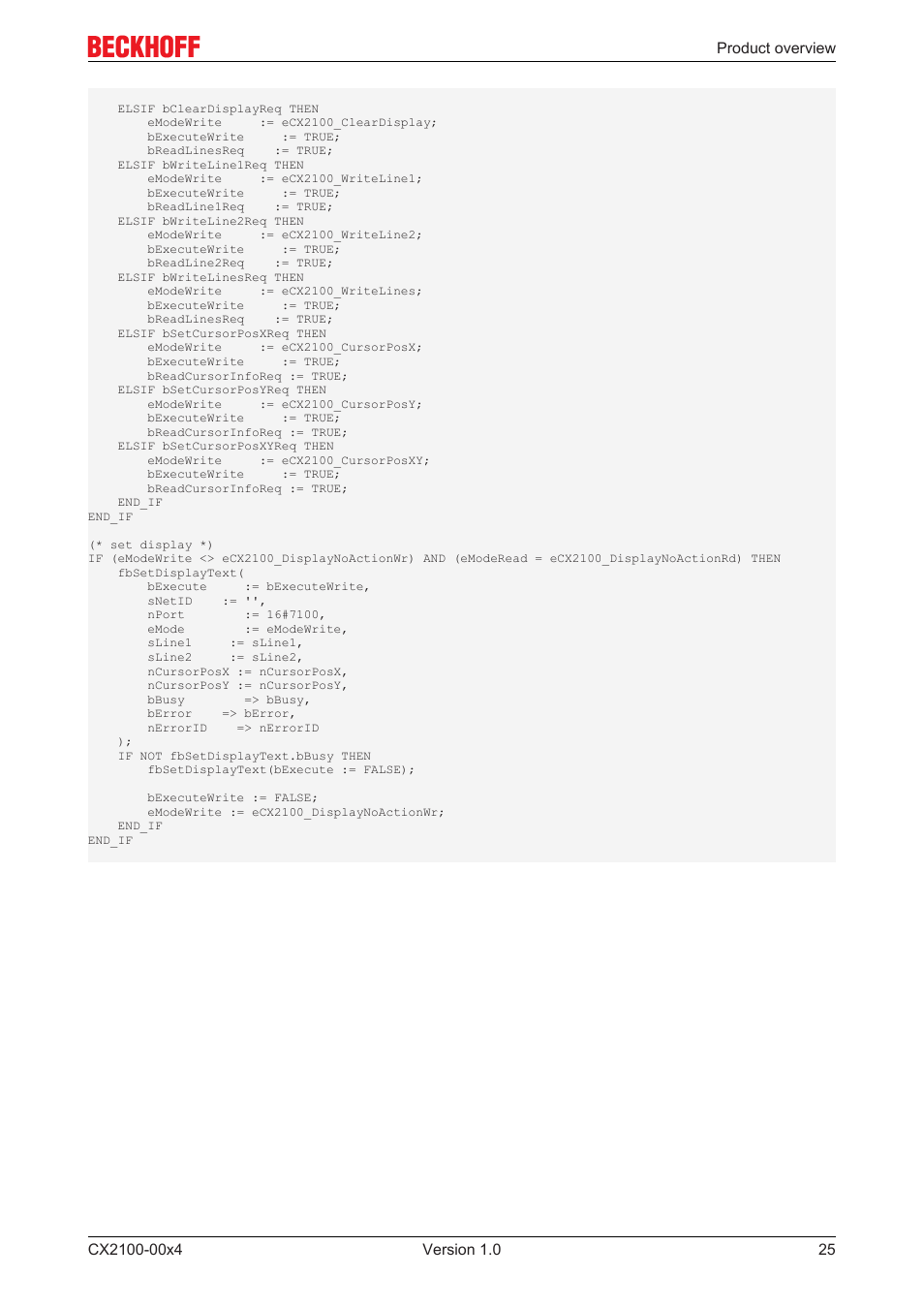 BECKHOFF CX2100­00x4 User Manual | Page 25 / 45