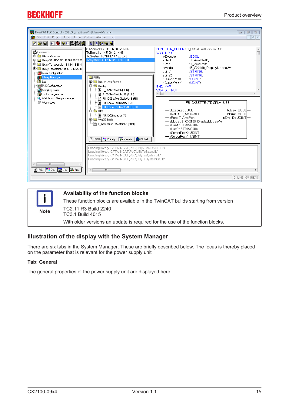 BECKHOFF CX2100­09x4 User Manual | Page 15 / 87