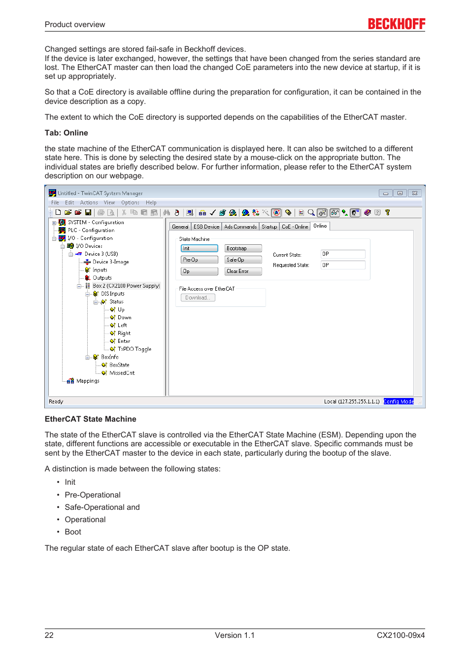 BECKHOFF CX2100­09x4 User Manual | Page 22 / 87