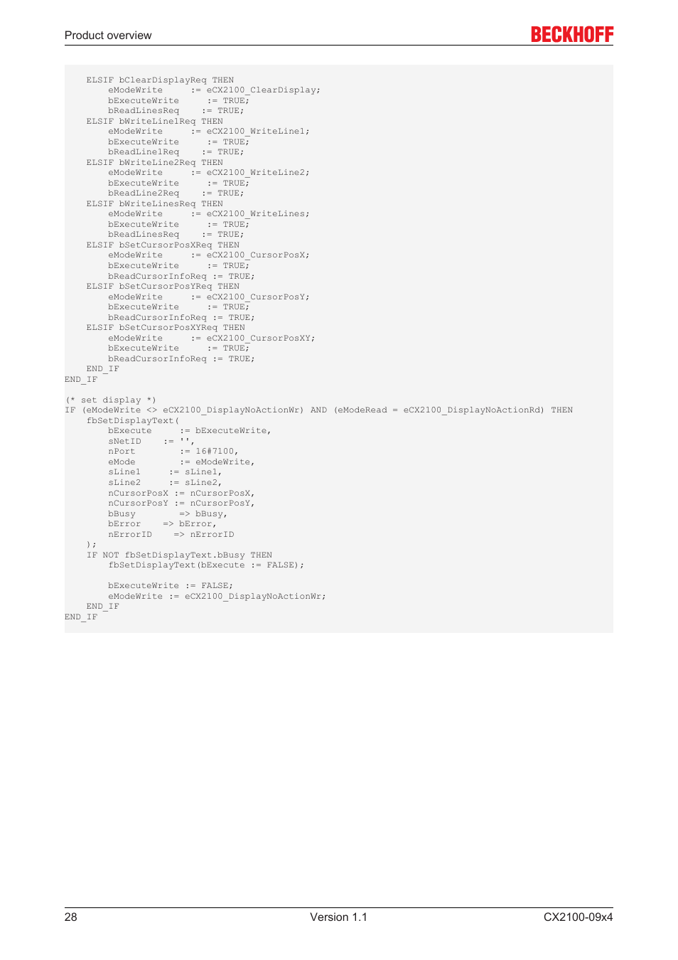 BECKHOFF CX2100­09x4 User Manual | Page 28 / 87