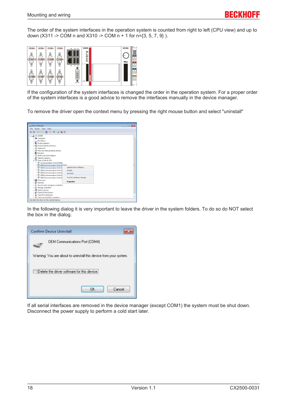 BECKHOFF CX2500­0031 User Manual | Page 18 / 27