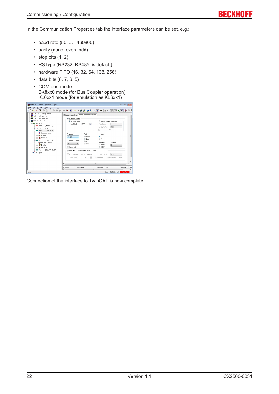 BECKHOFF CX2500­0031 User Manual | Page 22 / 27