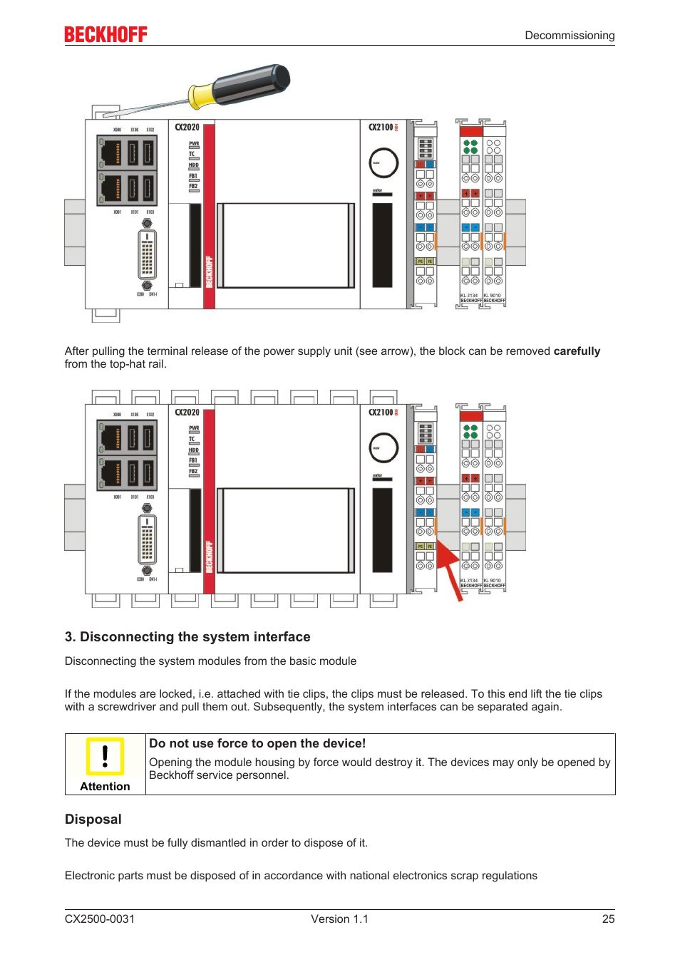 BECKHOFF CX2500­0031 User Manual | Page 25 / 27