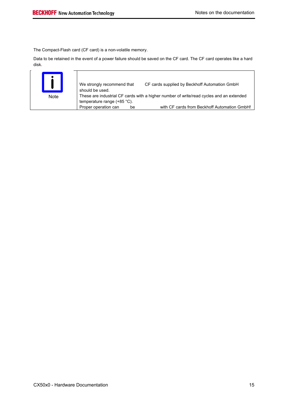 Cf card | BECKHOFF CX50x0 User Manual | Page 17 / 77