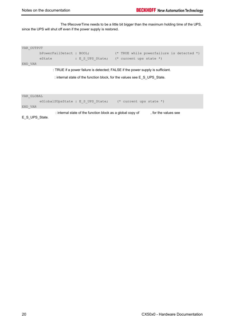 Var_output, Var_global | BECKHOFF CX50x0 User Manual | Page 22 / 77