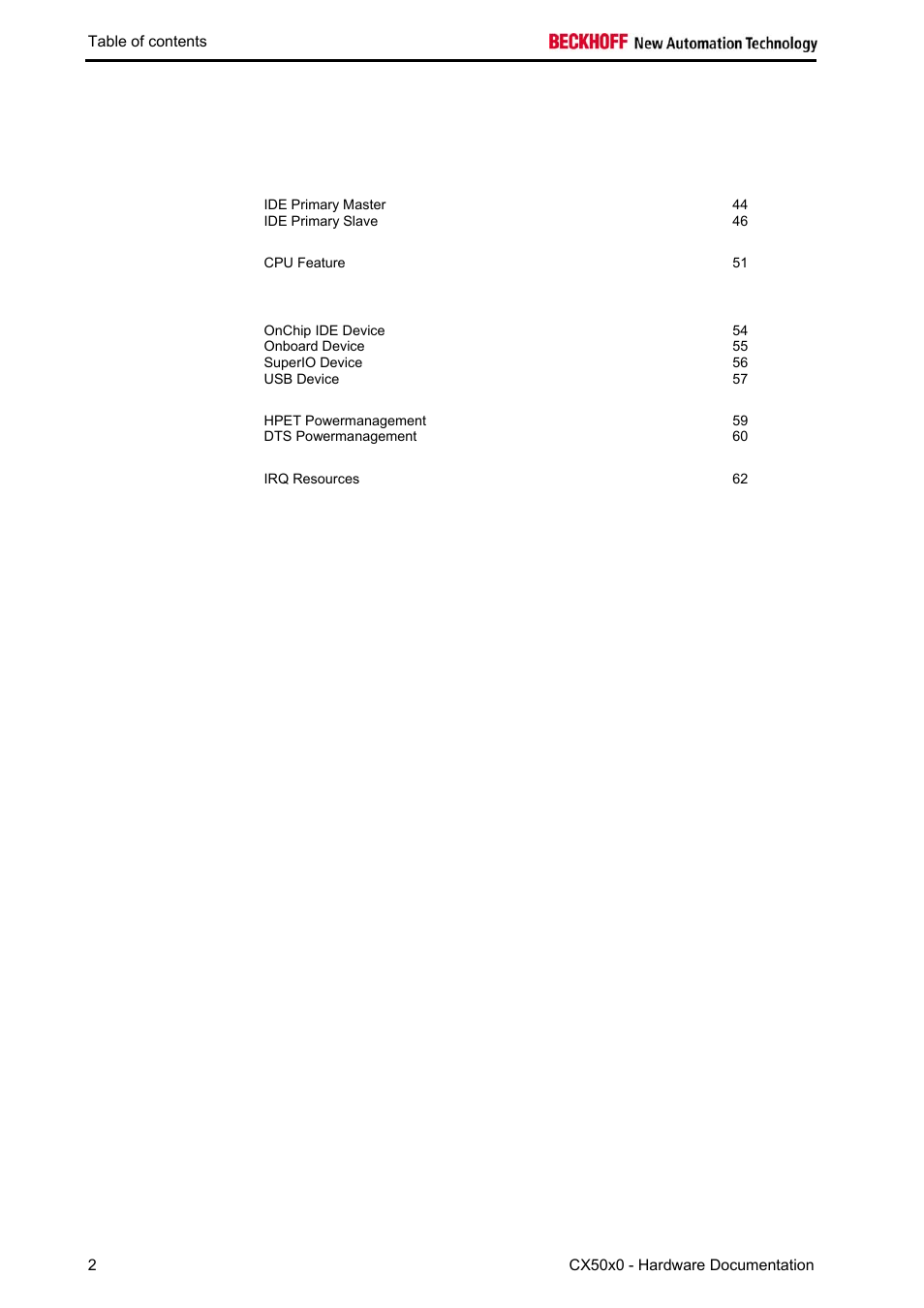 Error handling and diagnostics 66, Decomissioning 71, Appendix 73 | BECKHOFF CX50x0 User Manual | Page 4 / 77