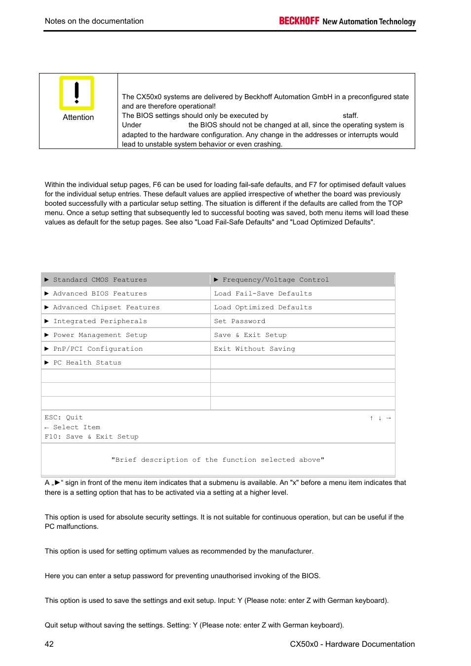 Top menu | BECKHOFF CX50x0 User Manual | Page 44 / 77