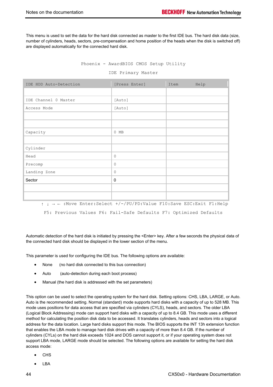 Ide primary master | BECKHOFF CX50x0 User Manual | Page 46 / 77