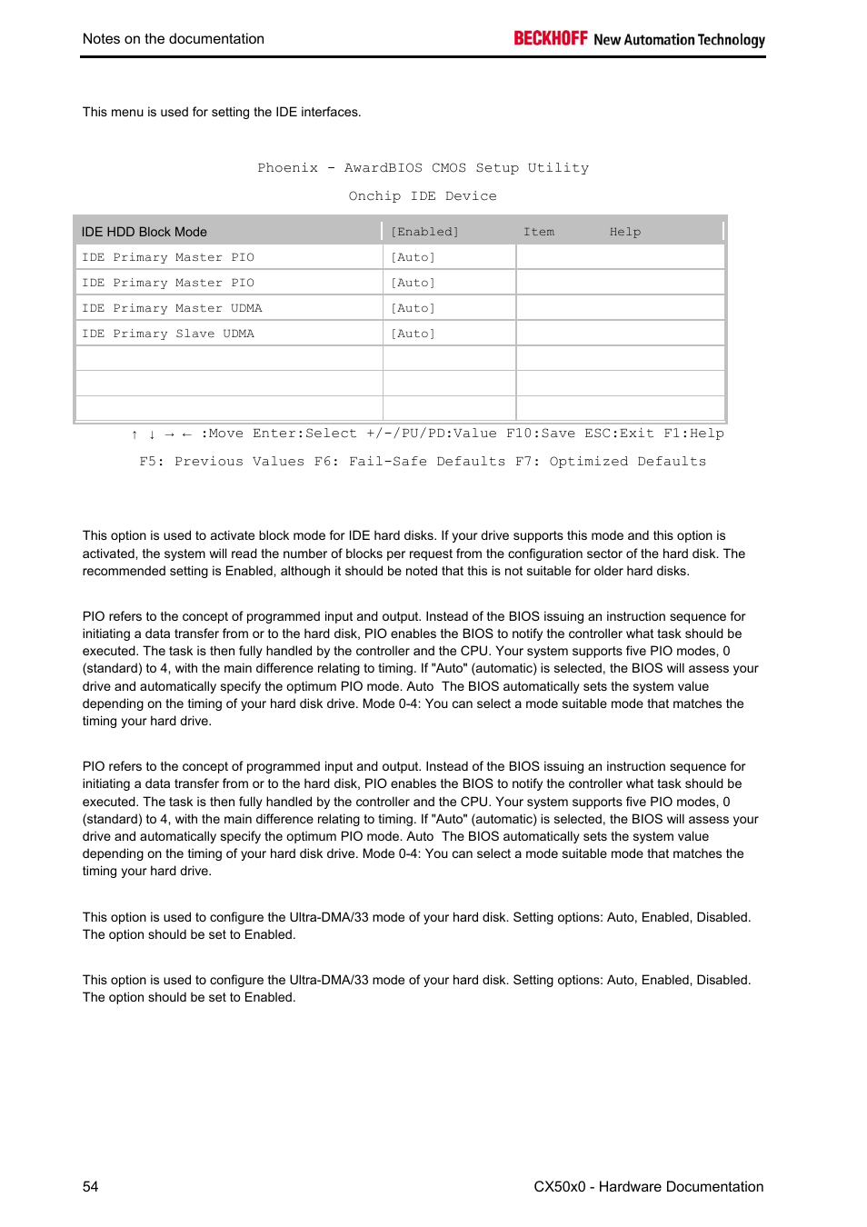 Onchip ide device | BECKHOFF CX50x0 User Manual | Page 56 / 77