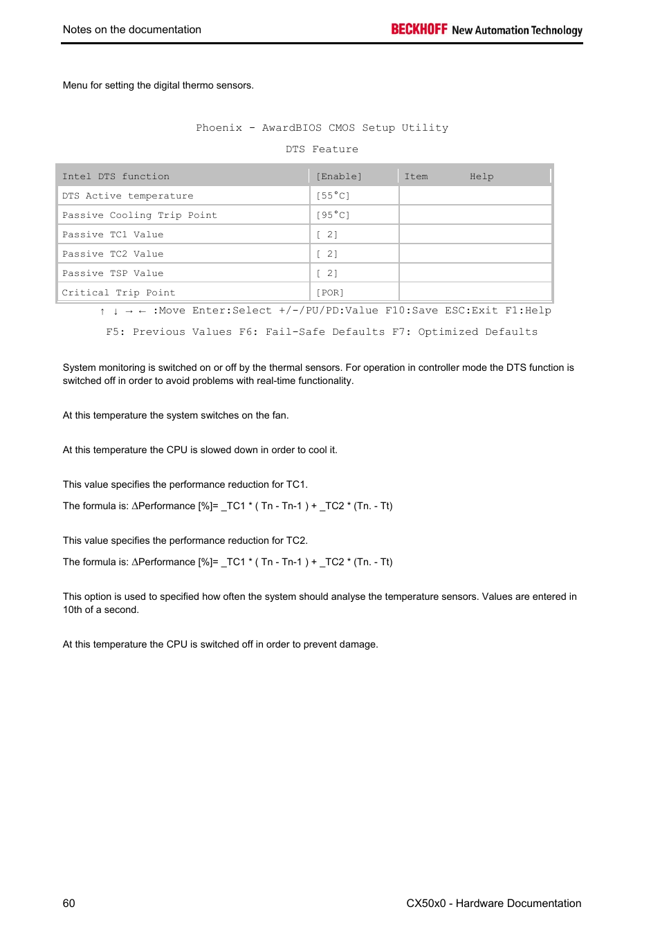 Dts power management | BECKHOFF CX50x0 User Manual | Page 62 / 77