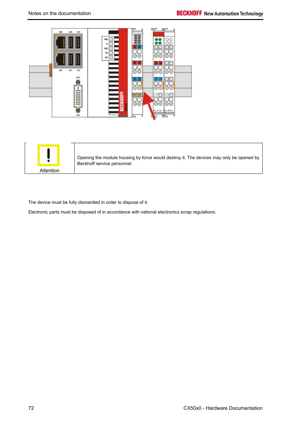 Disposal | BECKHOFF CX50x0 User Manual | Page 74 / 77