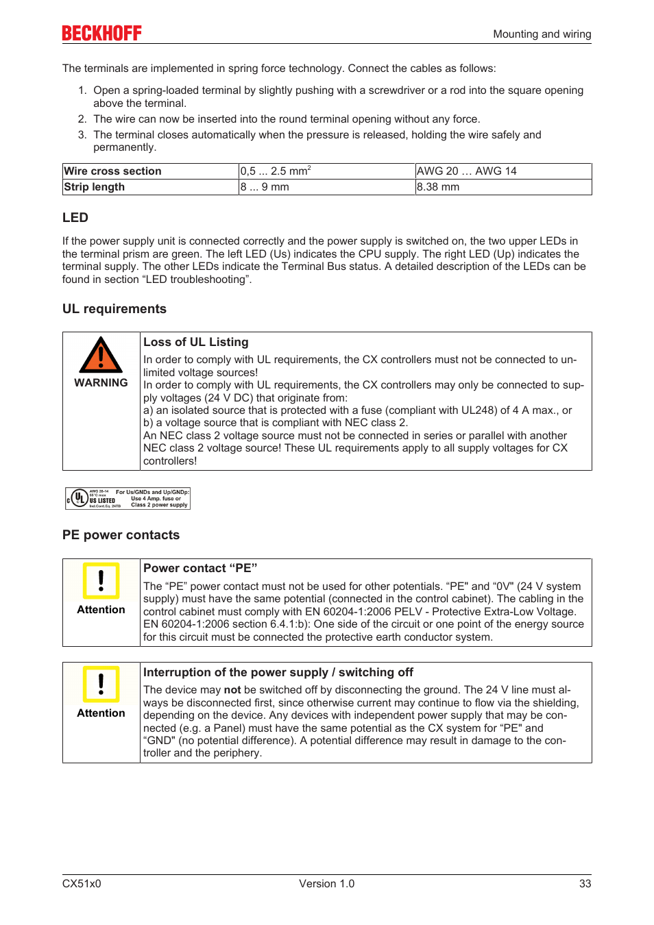 BECKHOFF CX51x0 User Manual | Page 33 / 87