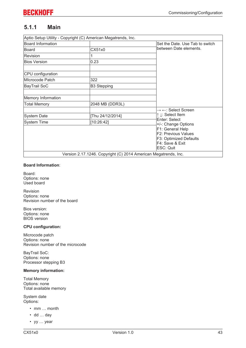 1 main | BECKHOFF CX51x0 User Manual | Page 43 / 87