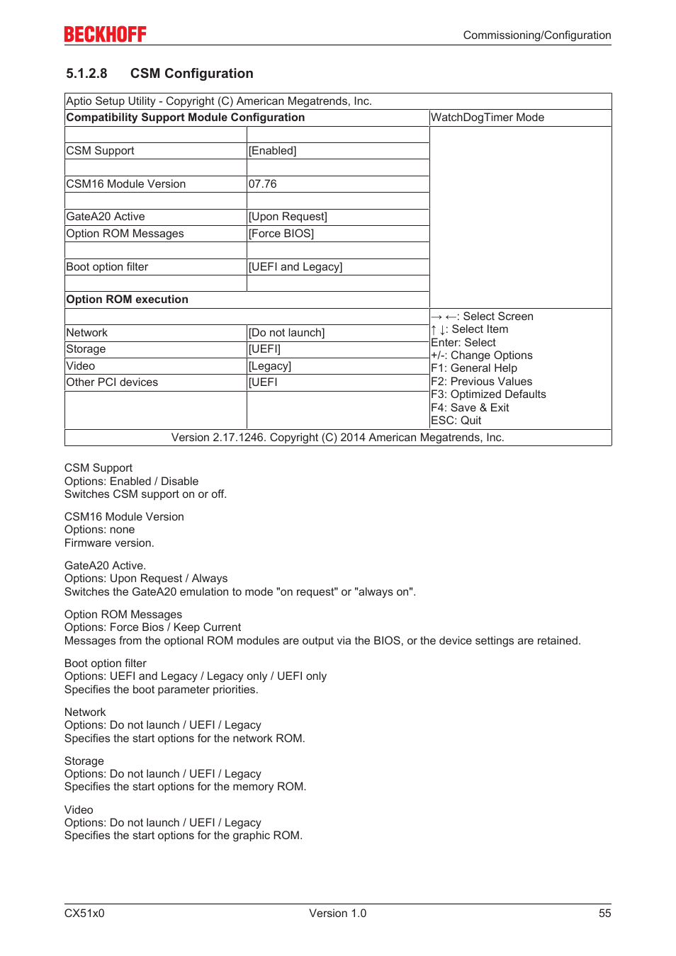 8 csm configuration | BECKHOFF CX51x0 User Manual | Page 55 / 87