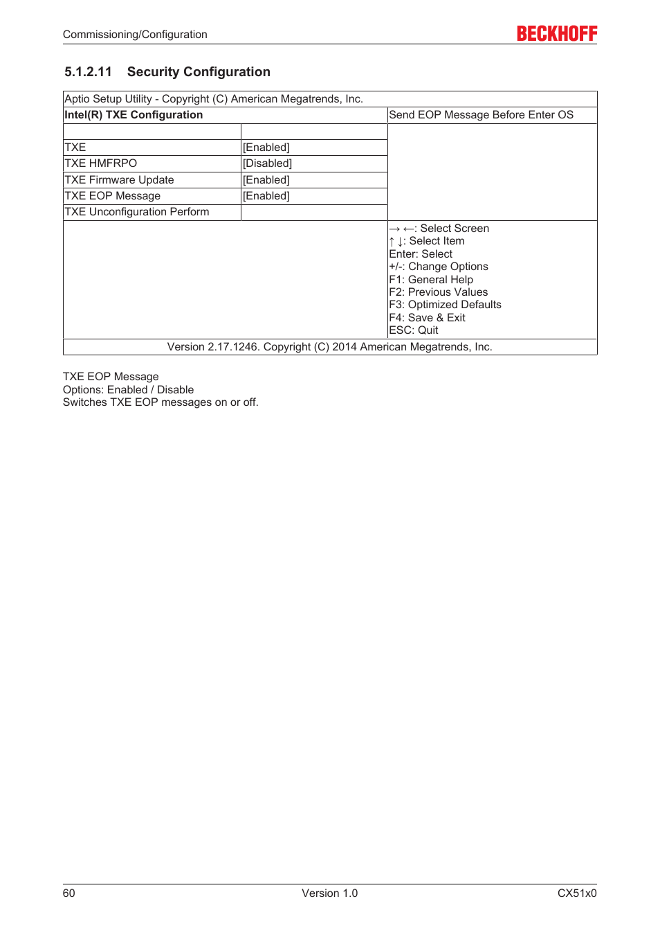 11 security configuration | BECKHOFF CX51x0 User Manual | Page 60 / 87