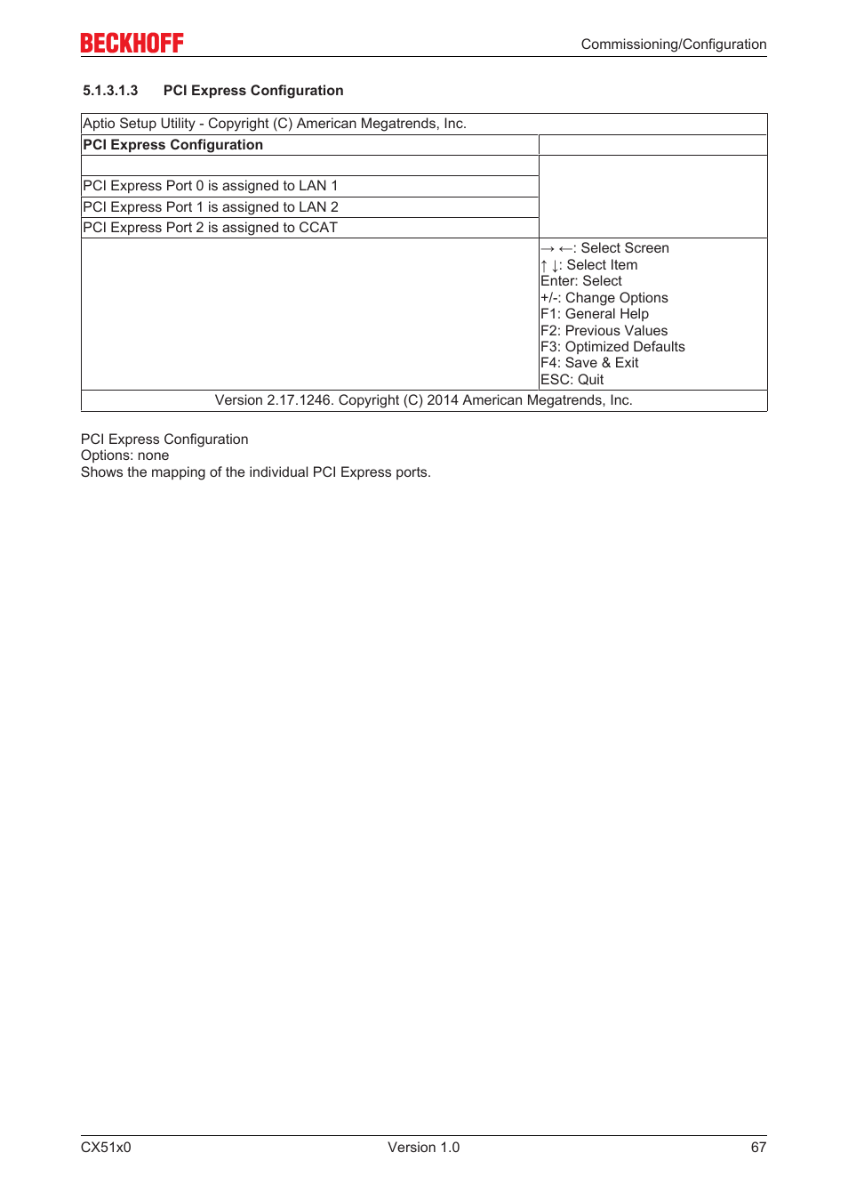 3 pci express configuration | BECKHOFF CX51x0 User Manual | Page 67 / 87