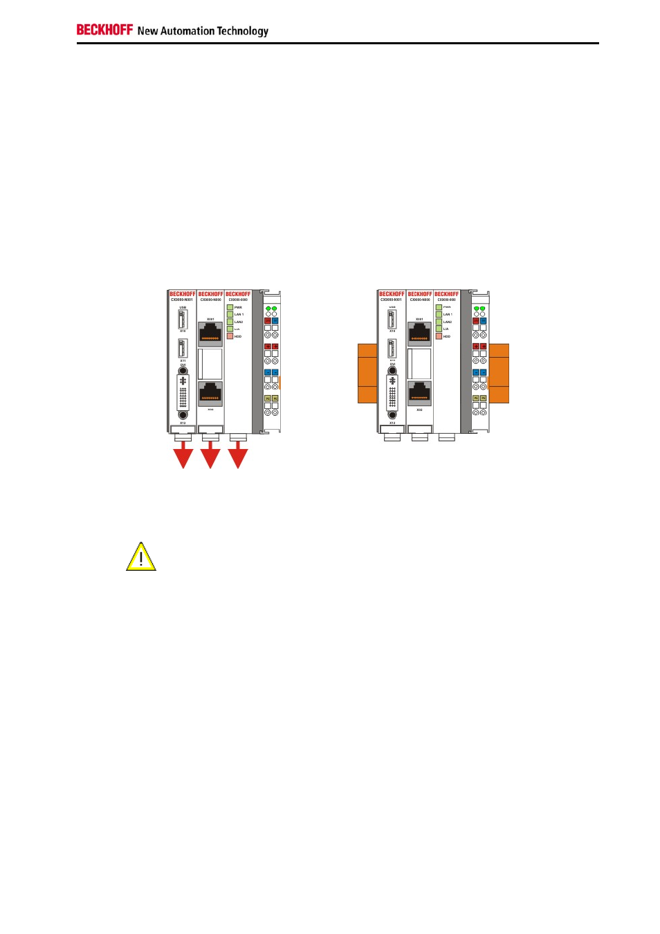 Mechanical assembly of the basic module | BECKHOFF CX9000 User Manual | Page 37 / 61