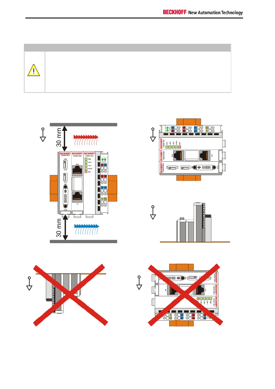 Installation position | BECKHOFF CX9000 User Manual | Page 38 / 61