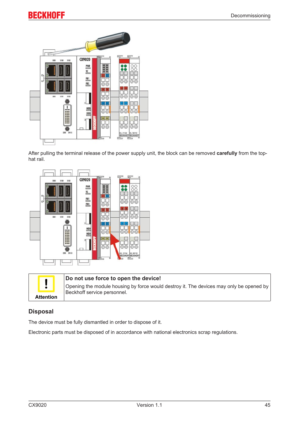 BECKHOFF CX9020 User Manual | Page 45 / 48