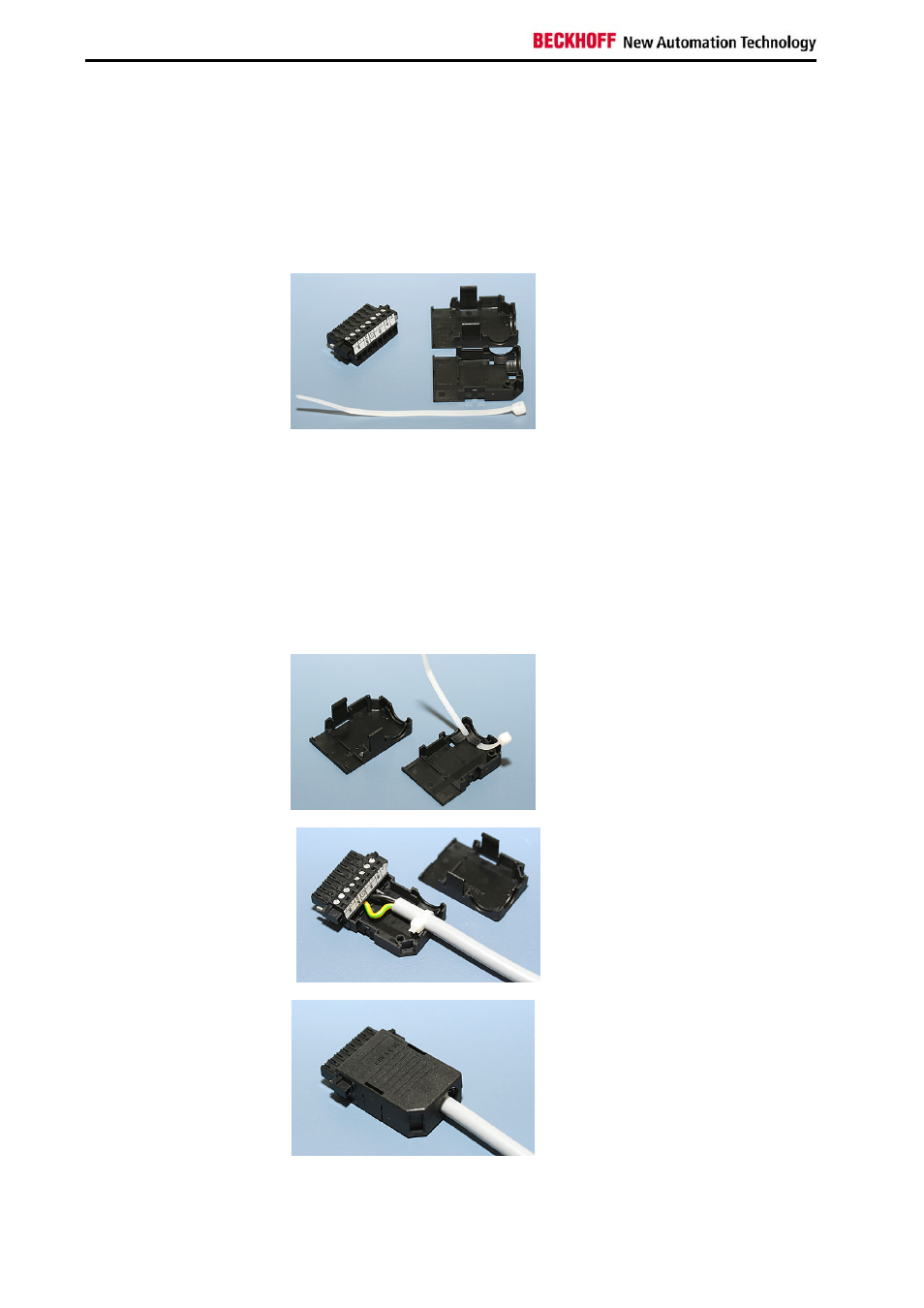 Fitting the cable, Material for assembling the connectors, Assembling the connectors | BECKHOFF C9900-P223 User Manual | Page 14 / 17