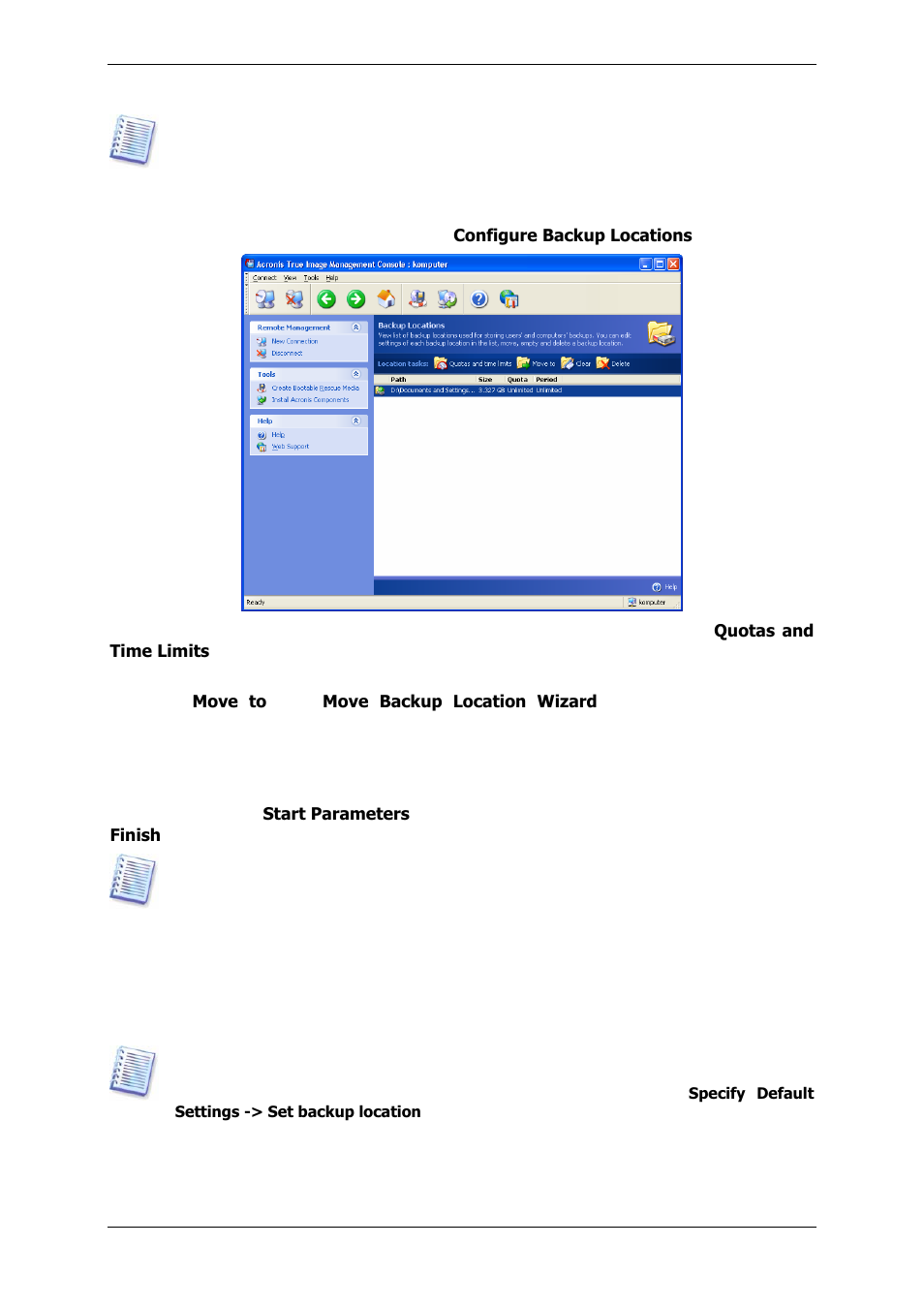 5 configuring backup locations | Acronis True Image 9.1 Enterprise Server - User Guide User Manual | Page 41 / 115