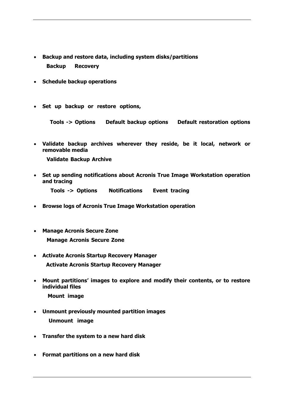 2 managing a local computer | Acronis True Image 9.1 Enterprise Server - User Guide User Manual | Page 45 / 115